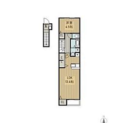 フェリーズ南仙台 1LDKの間取図画像