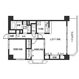 ロータス仙台中央NDK仙台ビル 2LDKの間取図画像