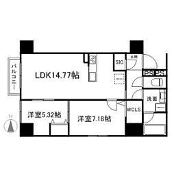 グラン・ドミール小田原山本丁 2LDKの間取図画像