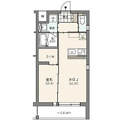レユシール・オステート 1LDKの間取図画像