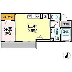 グランコート 1LDKの間取図画像