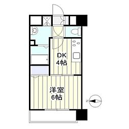 ディオコート長町 1DKの間取図画像