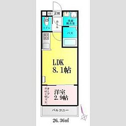 レパロ 1LDKの間取図画像