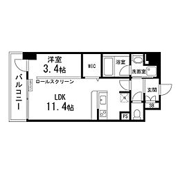 ルキシア大町西公園 1LDKの間取図画像
