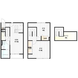 ベルリード愛子東 2LDKの間取図画像