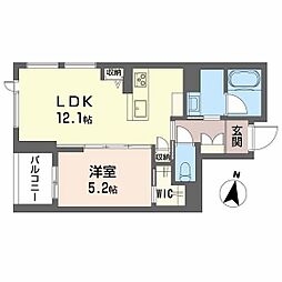 アンシャンテ長町南 1LDKの間取図画像