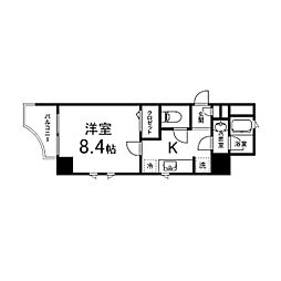 シエナ本町 1Kの間取図画像