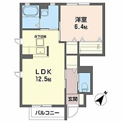 シャーメゾン泉崎西 1LDKの間取図画像