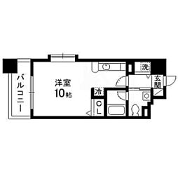 パルティーレEXE片平タワー ワンルームの間取図画像
