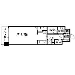 コンフォートEXE連坊Station ワンルームの間取図画像