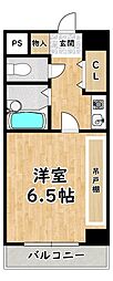 サンユタカマンション 1Kの間取図画像
