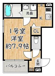 NicktunaC 1Kの間取図画像