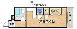 ラ・パルフェ・ド・パラツィーナ ワンルームの間取図画像