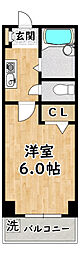 カーサ・大和田 1Kの間取図画像