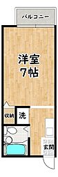 サンシティビーライン塚本 ワンルームの間取図画像