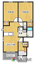 エヴァーグリーン三間寺I 104 ｜ 佐賀県小城市小城町松尾3901（賃貸アパート2LDK・1階・55.23㎡） その2