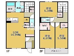 LaviebelleB 3LDKの間取図画像