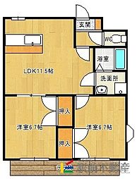 間取図画像 2LDK