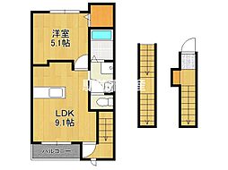 デュルセ大財 1LDKの間取図画像