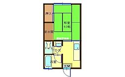 田中アパート 1DKの間取図画像