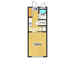 アネックスフラワー 1Kの間取図画像