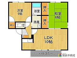 ファミール大藤A 2LDKの間取図画像