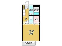ロータスビレジ二番館 1Kの間取図画像