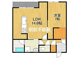 シティシャルム 1LDKの間取図画像