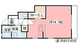ラディエノールA ワンルームの間取図画像