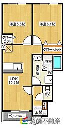 ラパヌイ1 2LDKの間取図画像