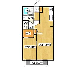 メゾンあやA 1LDKの間取図画像