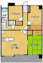 ディーグラフォート佐賀エクセレンテージ 3LDKの間取図画像