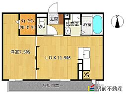 プルミエ2 ワンルームの間取図画像