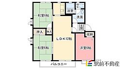 メゾンパークサイドB 3LDKの間取図画像