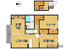 クリサンスA棟 2階/203