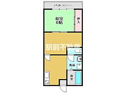 カンフォーラ佐賀 2DKの間取図画像