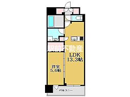 S-RESIDENCE佐賀天神aline 1LDKの間取図画像