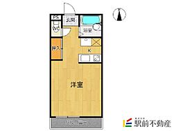 メゾンドール ワンルームの間取図画像
