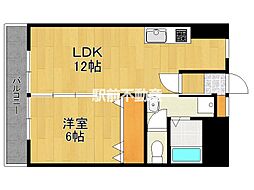 エクセレント北島 1LDKの間取図画像