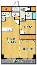 S-FORT佐賀天神 1SLDKの間取図画像