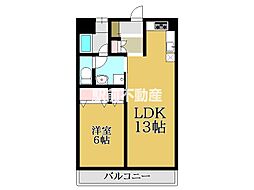 天神ビルB 1LDKの間取図画像