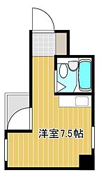 朝日プラザ浜松ステーションスクエア ワンルームの間取図画像