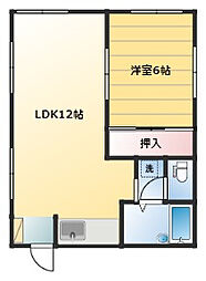 ジュネスハイム 1LDKの間取図画像