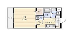 エルモッソ 1Kの間取図画像
