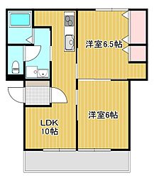 マンション司 2LDKの間取図画像