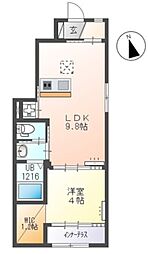 メゾン・ベルジュ 1LDKの間取図画像