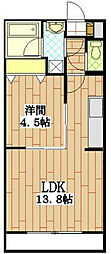 SouthernTown2 1LDKの間取図画像