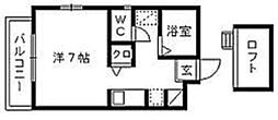 RELIVE小池2 1Kの間取図画像