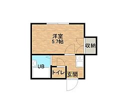 ホルスコート 1Kの間取図画像