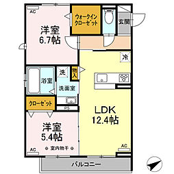 メゾン・サンティール 2LDKの間取図画像